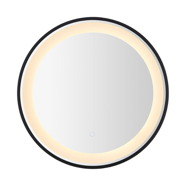 Safavieh BLAKEWELL, 24-Inch Black/Silver Aluminum LED Mirror - Modern Design with Superior Illumination & Style LMR1010A