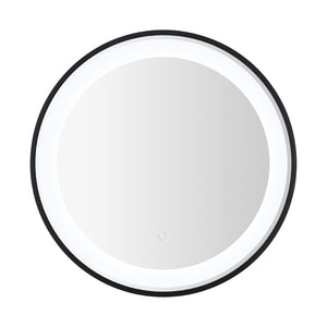 Safavieh BLAKEWELL, 24-Inch Black/Silver Aluminum LED Mirror - Modern Design with Superior Illumination & Style LMR1010A