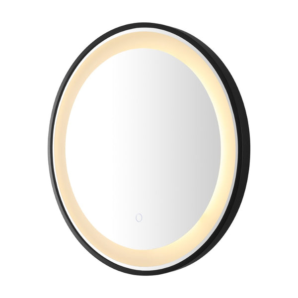 Safavieh BLAKEWELL, 24-Inch Black/Silver Aluminum LED Mirror - Modern Design with Superior Illumination & Style LMR1010A