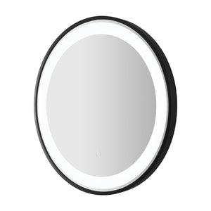 Safavieh BLAKEWELL, 24-Inch Black/Silver Aluminum LED Mirror - Modern Design with Superior Illumination & Style LMR1010A