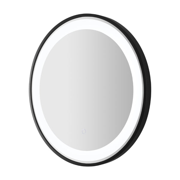 Safavieh BLAKEWELL, 24-Inch Black/Silver Aluminum LED Mirror - Modern Design with Superior Illumination & Style LMR1010A