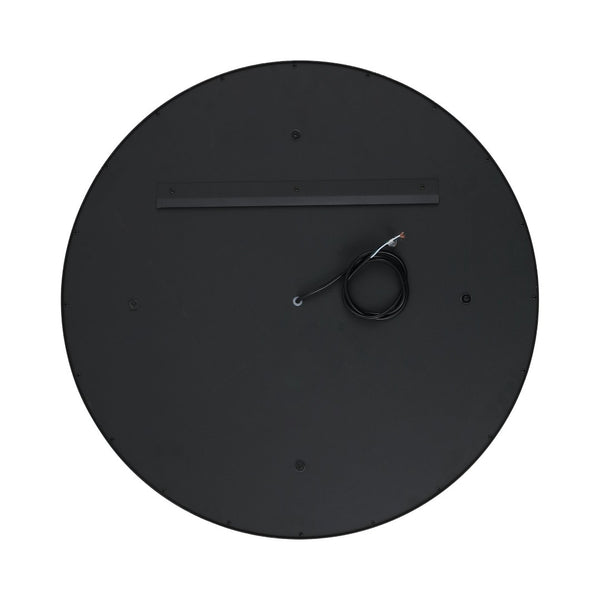 Safavieh ERDEM, 30 Inch Aluminum LED Mirror - Elegant Lighting for Modern Spaces, Ideal for Ambiance & Style Black / Gold Leaf LMR1014B