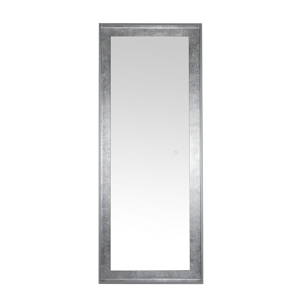 Safavieh MONTAUK, 26 Inch Contemporary LED Mirror - Elegant Design for Bathrooms, Entryways, and More Silver Grey / Silver Leaf LMR1015A