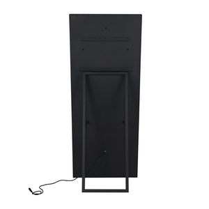 Safavieh MONTAUK, 26 Inch Contemporary LED Mirror - Elegant Design for Bathrooms, Entryways, and More Black / Gold Leaf LMR1015B