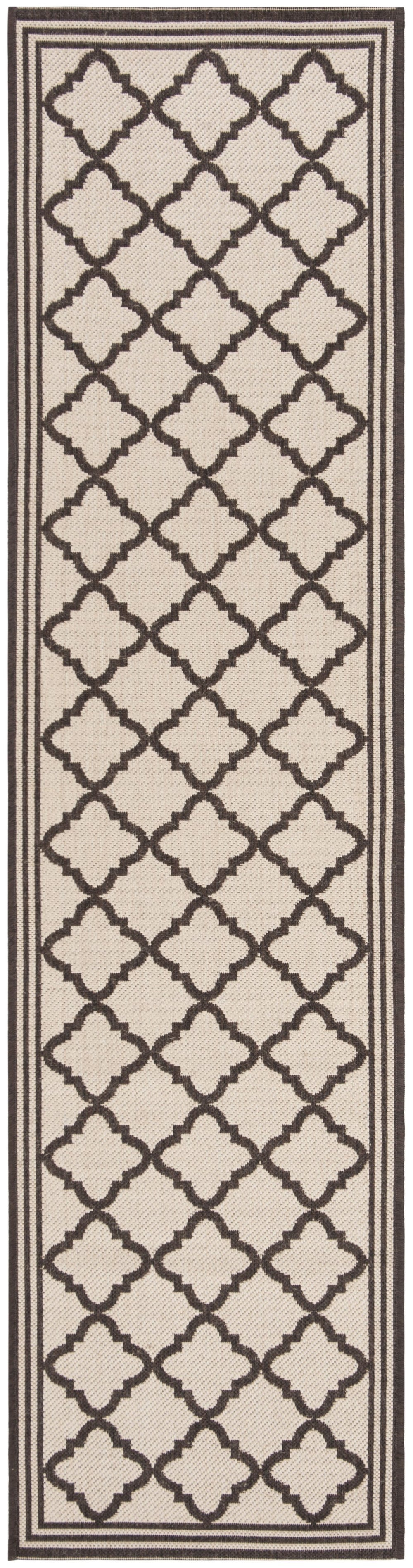 Safavieh Linden 2'2" X 8' Natural/Brown Runner Rug - Elegant Lattice Design, Durable, Soft, Oeko-tex Certified Natural ,Brown 100% Polypropylene Pile Lnd121b-28