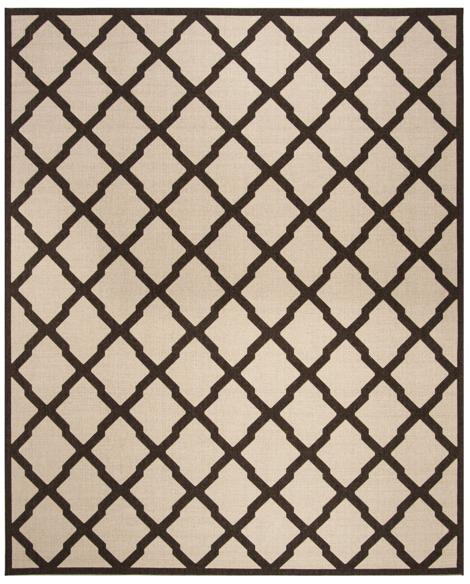 Safavieh Linden 122b 8' X 10' Stylish Natural/Brown Area Rug With Diamond Pattern - Durable & Safe For Home Natural ,Brown 100% Polypropylene Pile Lnd122b-8