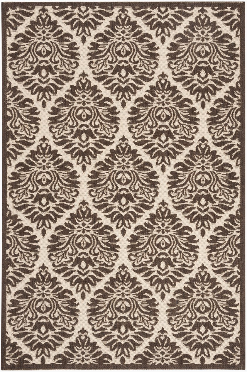 Safavieh Linden 135b Area Rug - Elegant Natural & Brown Design, Durable For Indoor/Outdoor Use, Oeko-tex Certified Natural ,Brown 100% Polypropylene Pile Lnd135b-4