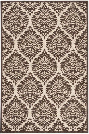 Safavieh Linden 135b Area Rug - Elegant Natural & Brown Design, Durable For Indoor/Outdoor Use, Oeko-tex Certified Natural ,Brown 100% Polypropylene Pile Lnd135b-4