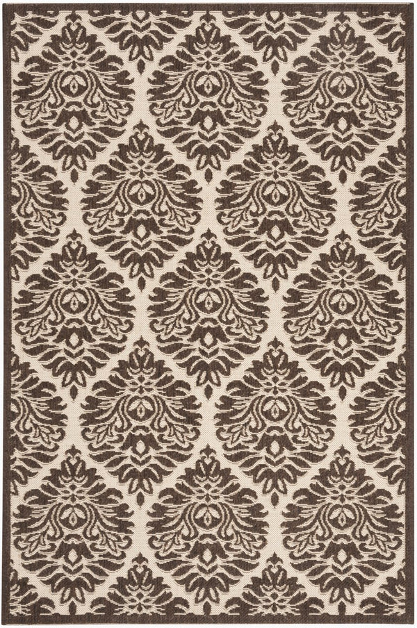 Safavieh Linden 135b Area Rug - Elegant Natural & Brown Design, Durable For Indoor/Outdoor Use, Oeko-tex Certified Natural ,Brown 100% Polypropylene Pile Lnd135b-4