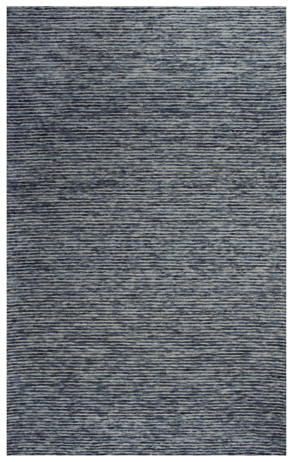 Alora Decor Laine Hand-Tufted Blue And Beige Striped Wool Rug — Coastal Casual Texture For Living Spaces 8'6" x 11'6" LNELNE10100098611