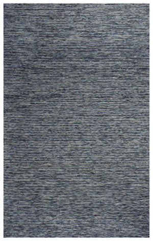 Alora Decor Laine Hand-Tufted Blue And Beige Striped Wool Rug — Coastal Casual Texture For Living Spaces 8'6" x 11'6" LNELNE10100098611