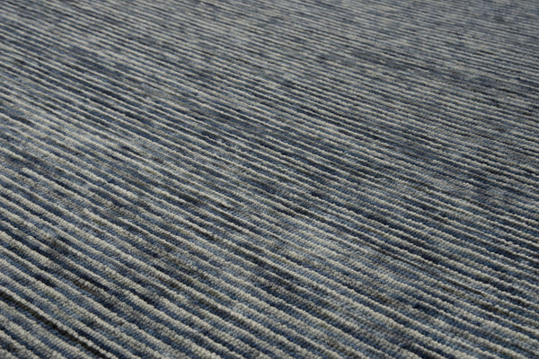 Alora Decor Laine Hand-Tufted Blue And Beige Striped Wool Rug — Coastal Casual Texture For Living Spaces 8'6" x 11'6" LNELNE10100098611
