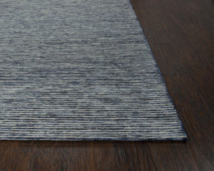 Alora Decor Laine Hand-Tufted Blue And Beige Striped Wool Rug — Coastal Casual Texture For Living Spaces 8'6" x 11'6" LNELNE10100098611