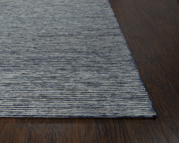 Alora Decor Laine Hand-Tufted Blue And Beige Striped Wool Rug — Coastal Casual Texture For Living Spaces 8'6" x 11'6" LNELNE10100098611