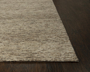 Alora Decor Laine Hand-Tufted Wool Rug In Brown Beige Stripes — Plush 100% Space-Dyed Wool, Casual Comfort, India-Crafted 7'6" x 9'6" LNELNE10300127696
