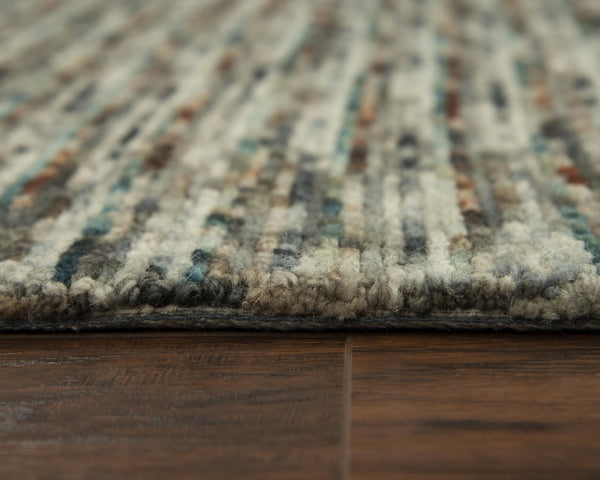 Alora Decor Laine Hand-Tufted 100% Space-Dyed Wool Rug With Neutral Striped Palette For Durable Casual Comfort 8'6" x 11'6" LNELNE10400548611
