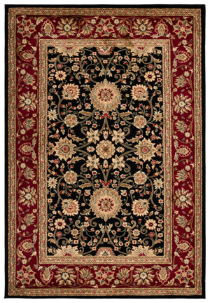 Safavieh Lyndhurst Exquisite Round Rug - Timeless Charm With Traditional Design For Elegant Home Décor Black ,Red Polypropylene Pile Lnh212g-4r