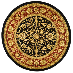 Safavieh Lyndhurst Exquisite Round Rug - Timeless Charm With Traditional Design For Elegant Home Décor Black ,Red Polypropylene Pile Lnh212g-4r