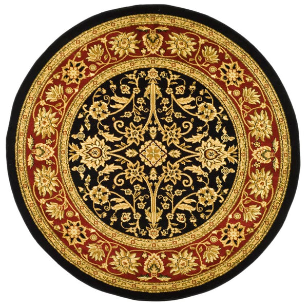 Safavieh Lyndhurst Exquisite Round Rug - Timeless Charm With Traditional Design For Elegant Home Décor Black ,Red Polypropylene Pile Lnh212g-4r