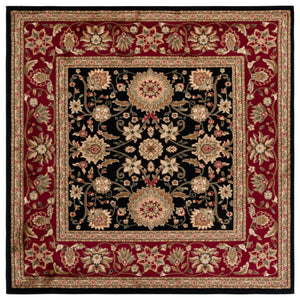 Safavieh Lyndhurst Exquisite Round Rug - Timeless Charm With Traditional Design For Elegant Home Décor Black ,Red Polypropylene Pile Lnh212g-4r