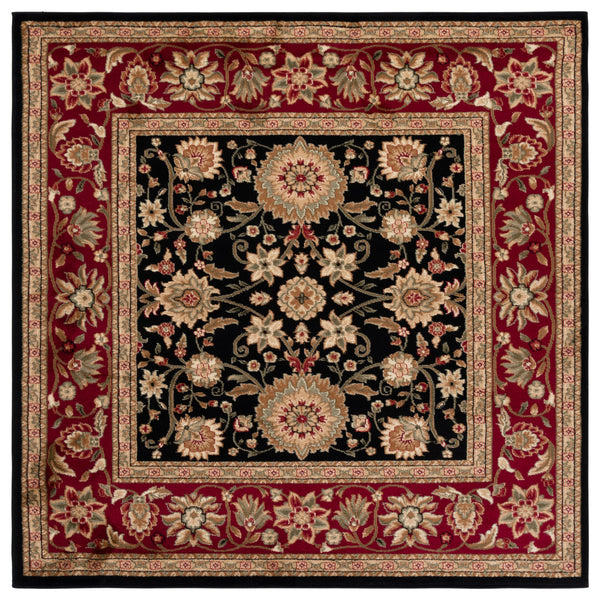 Safavieh Lyndhurst Exquisite Round Rug - Timeless Charm With Traditional Design For Elegant Home Décor Black ,Red Polypropylene Pile Lnh212g-4r