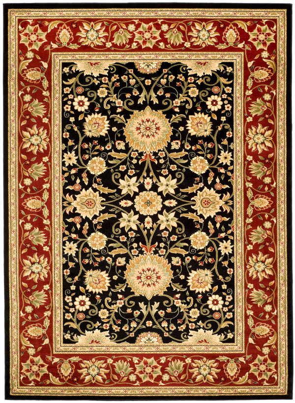 Safavieh Lyndhurst Exquisite Round Rug - Timeless Charm With Traditional Design For Elegant Home Décor Black ,Red Polypropylene Pile Lnh212g-4r