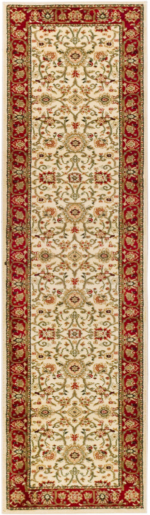 Safavieh Lyndhurst Exquisite Round Rug - Timeless Charm With Traditional Design For Elegant Home Décor Ivory ,Red Polypropylene Pile Lnh212k-6