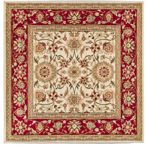 Safavieh Lyndhurst Exquisite Round Rug - Timeless Charm With Traditional Design For Elegant Home Décor Ivory ,Red Polypropylene Pile Lnh212k-6