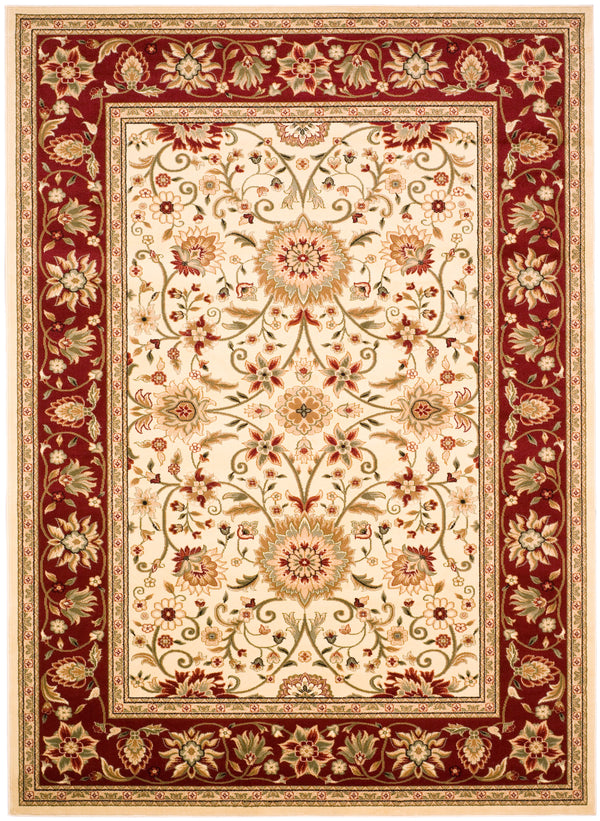 Safavieh Lyndhurst Exquisite Round Rug - Timeless Charm With Traditional Design For Elegant Home Décor Ivory ,Red Polypropylene Pile Lnh212k-6