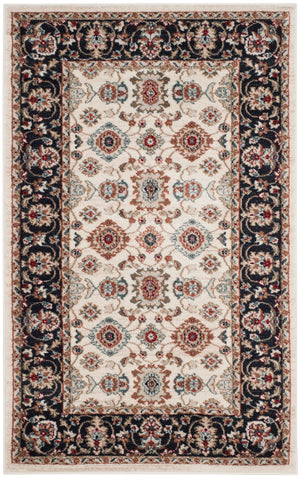 Safavieh Lyndhurst Timeless Traditional Area Rug - Elegant Floral Motifs For Home Décor Enhancement Cream ,Navy Polypropylene Pile Lnh332k-210