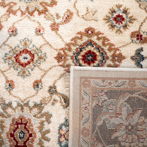 Safavieh Lyndhurst Timeless Traditional Area Rug - Elegant Floral Motifs For Home Décor Enhancement Cream ,Navy Polypropylene Pile Lnh332k-210