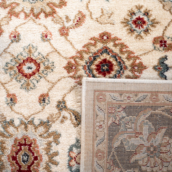 Safavieh Lyndhurst Timeless Traditional Area Rug - Elegant Floral Motifs For Home Décor Enhancement Cream ,Navy Polypropylene Pile Lnh332k-210