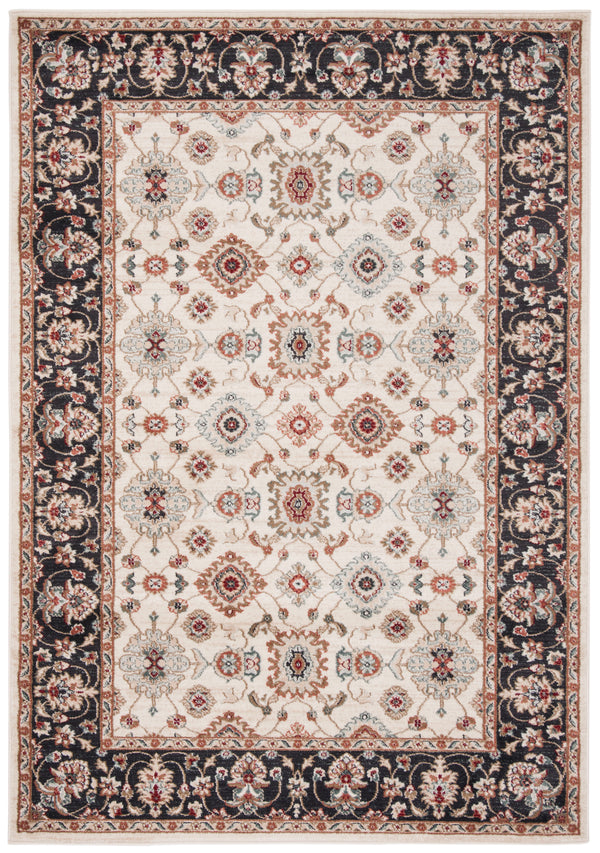 Safavieh Lyndhurst Timeless Traditional Area Rug - Elegant Floral Motifs For Home Décor Enhancement Cream ,Navy Polypropylene Pile Lnh332k-210