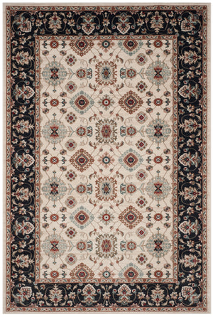Safavieh Lyndhurst Timeless Traditional Area Rug - Elegant Floral Motifs For Home Décor Enhancement Cream ,Navy Polypropylene Pile Lnh332k-210