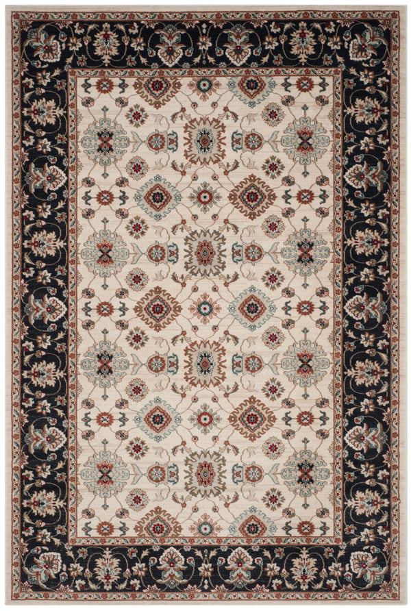 Safavieh Lyndhurst Timeless Traditional Area Rug - Elegant Floral Motifs For Home Décor Enhancement Cream ,Navy Polypropylene Pile Lnh332k-210