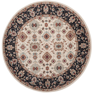 Safavieh Lyndhurst Timeless Traditional Area Rug - Elegant Floral Motifs For Home Décor Enhancement Cream ,Navy Polypropylene Pile Lnh332k-210
