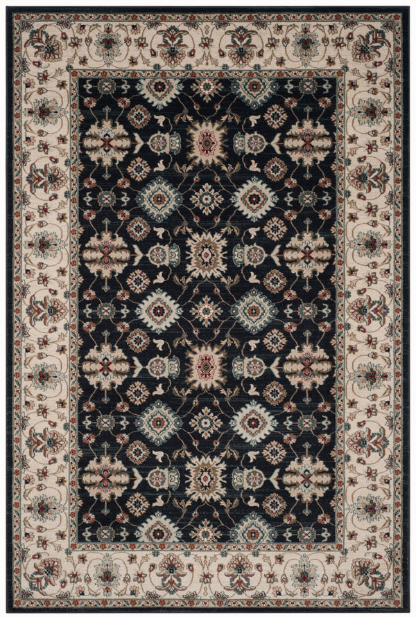 Safavieh Lyndhurst Timeless Traditional Area Rug - Elegant Floral Motifs For Home Décor Enhancement Navy ,Creme Polypropylene Pile Lnh332p-210