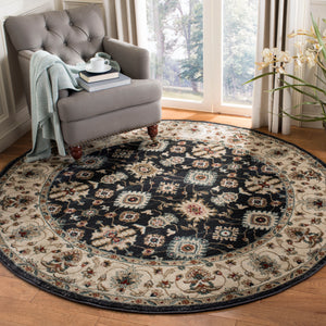 Safavieh Lyndhurst Timeless Traditional Area Rug - Elegant Floral Motifs For Home Décor Enhancement Navy ,Creme Polypropylene Pile Lnh332p-210