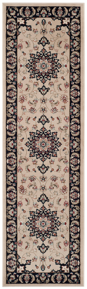 Safavieh Lyndhurst Traditional Turkish Runner Rug - Elegant Design, Durable Construction, Timeless Style For Home Cream ,Anthracite Polypropylene Pile Lnh336k-210