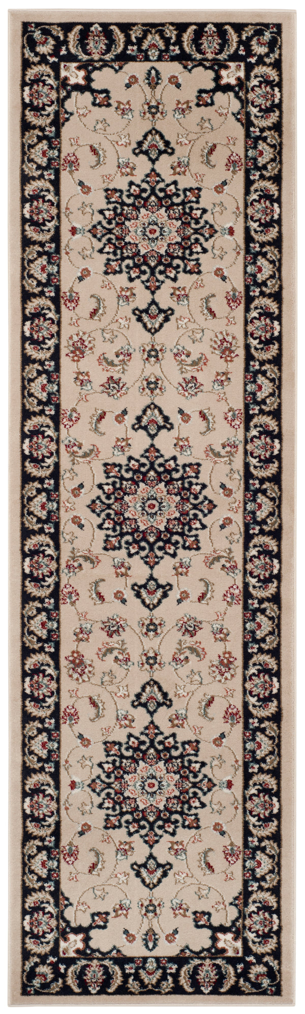 Safavieh Lyndhurst Traditional Turkish Runner Rug - Elegant Design, Durable Construction, Timeless Style For Home Cream ,Anthracite Polypropylene Pile Lnh336k-210