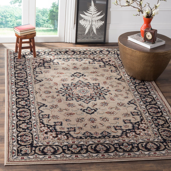 Safavieh Lyndhurst Traditional Turkish Runner Rug - Elegant Design, Durable Construction, Timeless Style For Home Cream ,Anthracite Polypropylene Pile Lnh336k-210