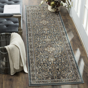 Safavieh Lyndhurst Power-Loomed Teal & Grey Square Rug — Durable Polypropylene, Low-Maintenance Elegance 8'-0" x 8'-0" LNH338A-8SQ