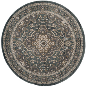 Safavieh Lyndhurst Power-Loomed Teal & Grey Square Rug — Durable Polypropylene, Low-Maintenance Elegance 8'-0" x 8'-0" LNH338A-8SQ