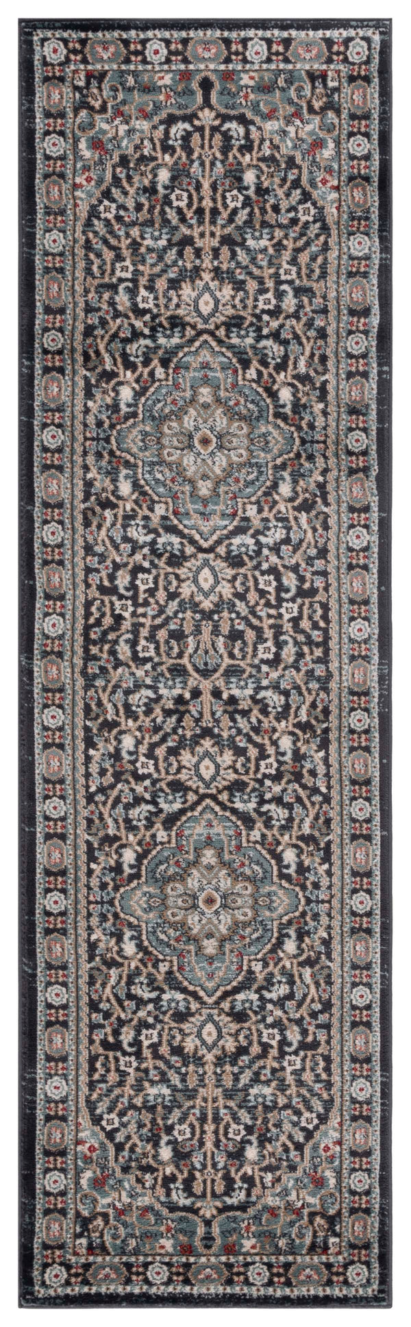 Safavieh Lyndhurst Traditional Turkish Area Rug - Timeless Elegance For Luxurious Living Spaces In Cream Beige Anthracite ,Teal Polypropylene Pile Lnh338c-10