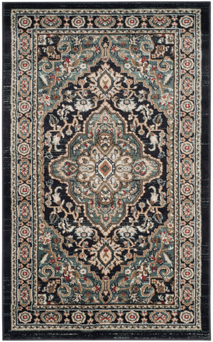 Safavieh Lyndhurst Traditional Turkish Area Rug - Timeless Elegance For Luxurious Living Spaces In Cream Beige Anthracite ,Teal Polypropylene Pile Lnh338c-10