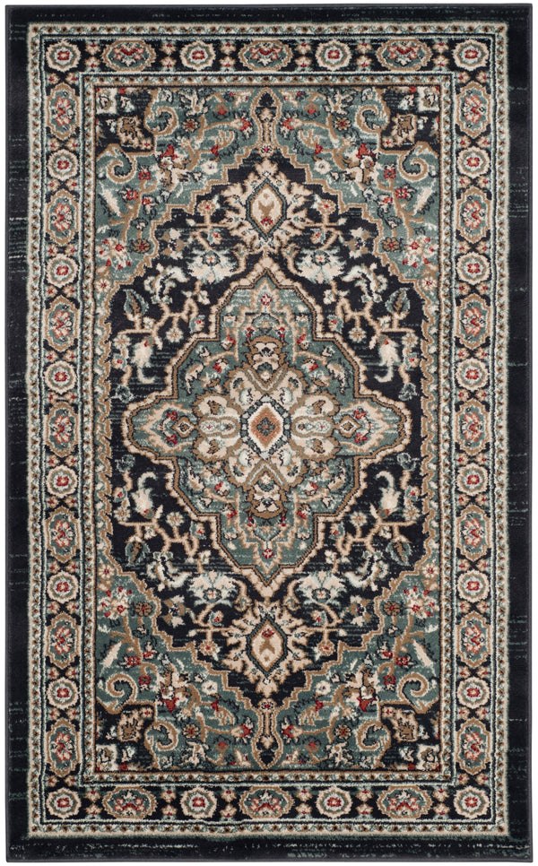 Safavieh Lyndhurst Traditional Turkish Area Rug - Timeless Elegance For Luxurious Living Spaces In Cream Beige Anthracite ,Teal Polypropylene Pile Lnh338c-10