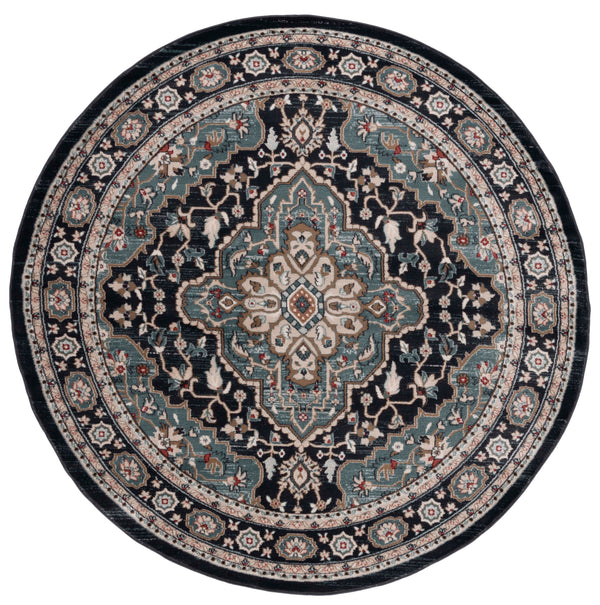 Safavieh Lyndhurst Traditional Turkish Area Rug - Timeless Elegance For Luxurious Living Spaces In Cream Beige Anthracite ,Teal Polypropylene Pile Lnh338c-10