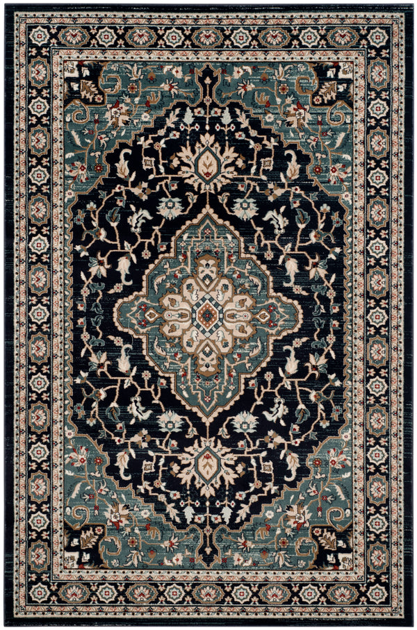 Safavieh Lyndhurst Traditional Turkish Area Rug - Timeless Elegance For Luxurious Living Spaces In Cream Beige Anthracite ,Teal Polypropylene Pile Lnh338c-10