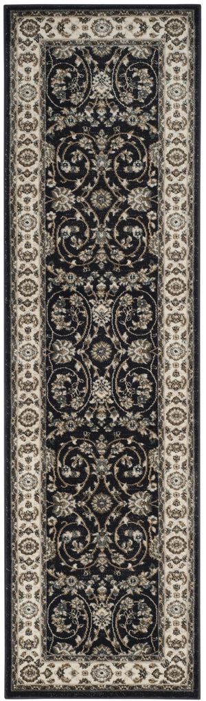 Safavieh Lyndhurst Anthracite Cream Square Rug — Low‑Profile Turkish Power‑Loomed Durability, Stain‑Resistant Comfort 5'-3" x 5'-3" LNH340D-5SQ