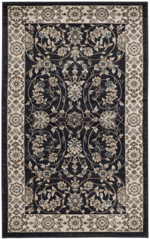 Safavieh Lyndhurst Anthracite & Cream Area Rug, Power-Loomed Turkish Polypropylene, Low-Profile Durable Elegance 6'-0" x 8'-0" LNH340D-68